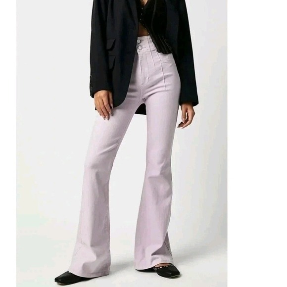 Free People Denim - We The Free Jayde Flare Jeans 30 Lilac Purple High Rise